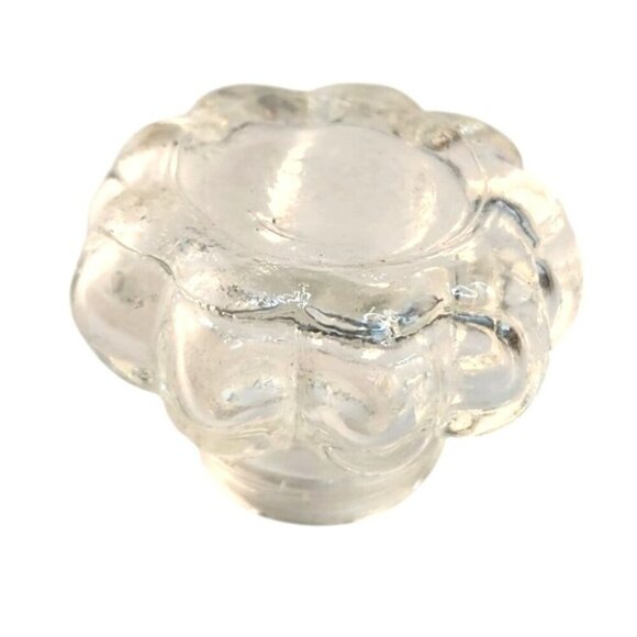 Vintage Glass Coffee Percolator Replacement Tops Set Of 2 Clear Floral Design Fi - Picture 2 of 8